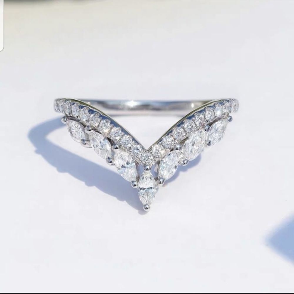 Exquisite .925 SS Princess Cut Ring Sz. 6 - Picture 3 of 4
